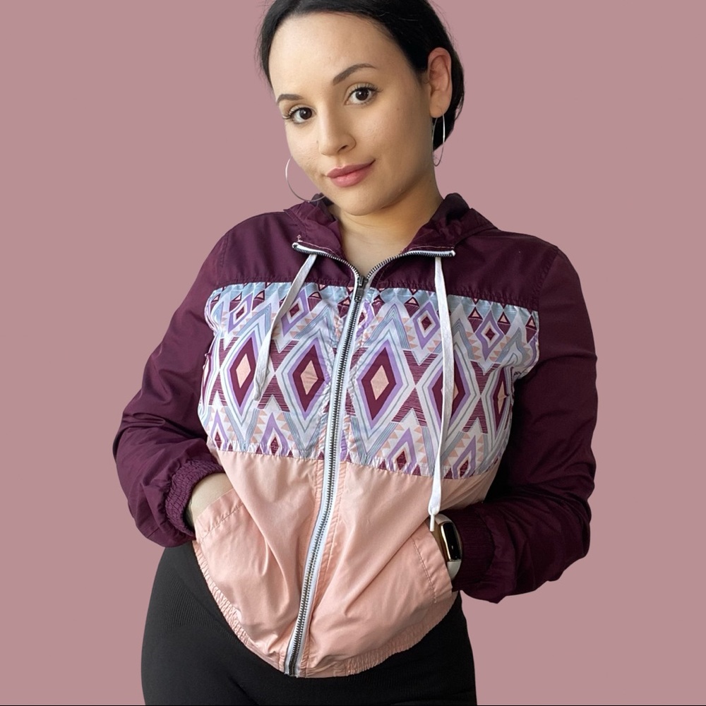 Retro Print Rain Coat